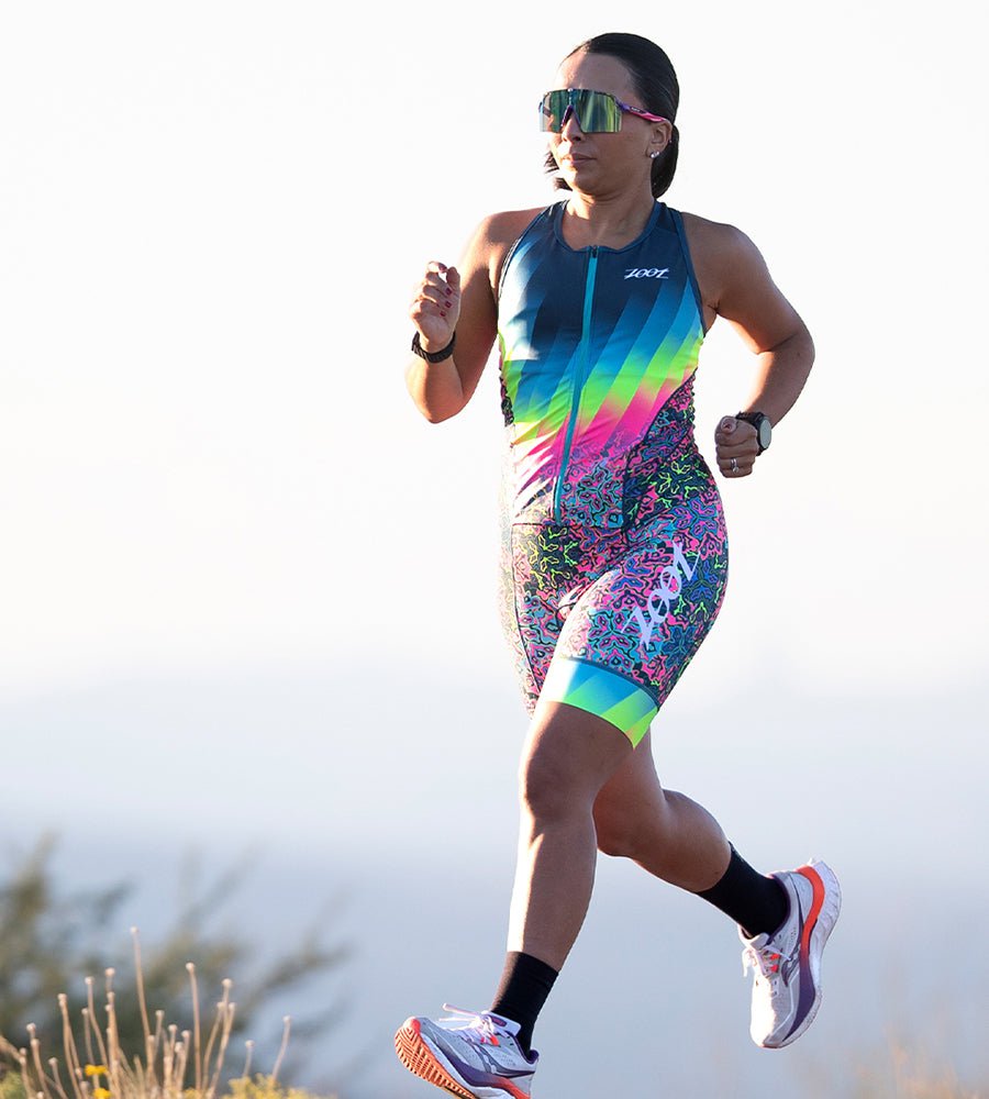 Female running is Costa Del Sol racesuit
