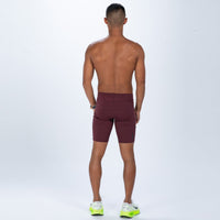Zoot Sports RUN BOTTOMS Men's Elite Run 9" 1/2 Tight - Burgundy