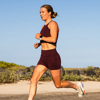 Zoot Sports RUN BOTTOMS Women's Elite Run 5" High-Rise Short - Burgundy