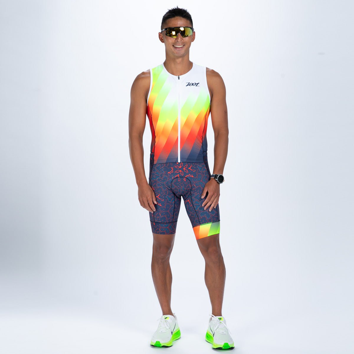 Zoot Sports TRI RACESUITS Men's Ltd Tri Aero Slvs Fz Racesuit - Costa Del Sol