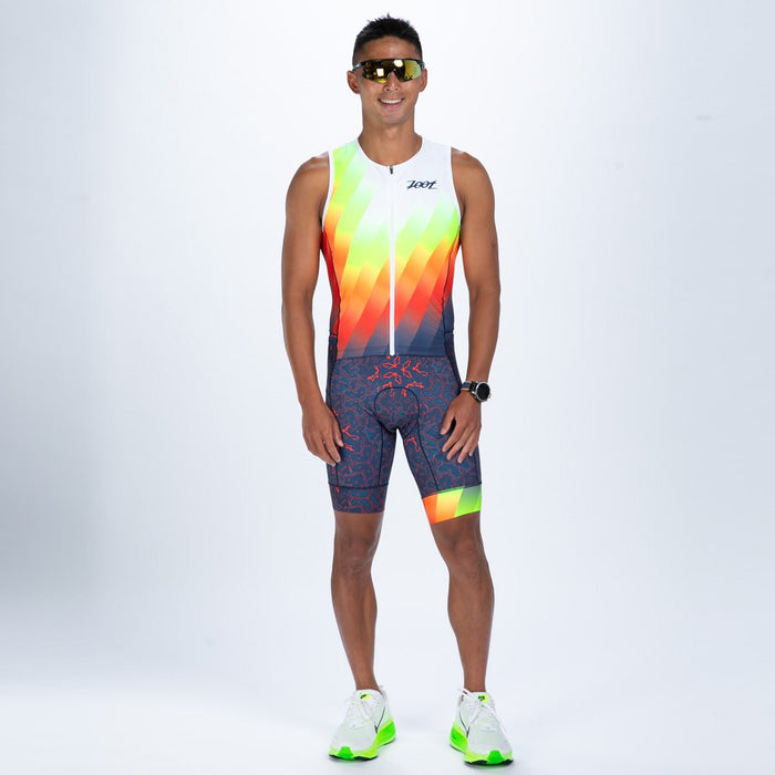 Zoot Sports TRI RACESUITS Men's Ltd Tri Aero Slvs Fz Racesuit - Costa Del Sol