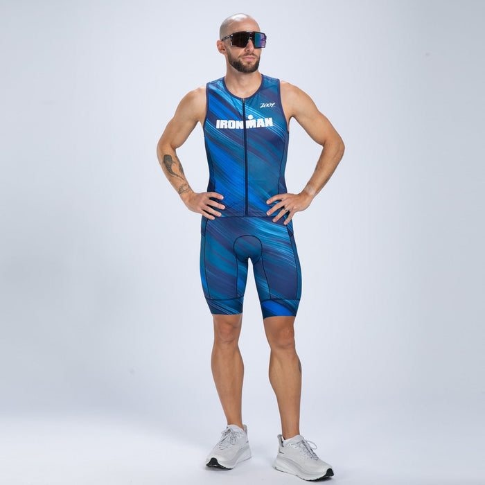 Zoot Sports TRI RACESUITS Men's Ltd Tri Aero Slvs Fz Racesuit - IM Heat